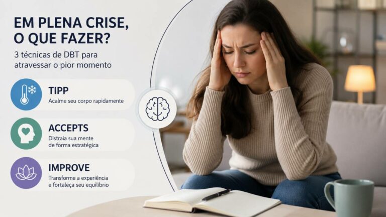 Em Plena Crise, O que Fazer? 3 Técnicas de DBT (TIPP, ACCEPTS e IMPROVE) Para Atravessar o Pior Momento!