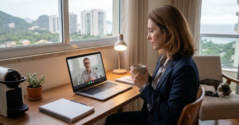 Por que cada vez mais gente da Barra e do Recreio troca o consultório pela terapia online.